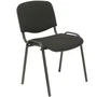 PIQUERAS Y CRESPO Alcaraz Silla Confidente Apilable con Asiento Tapizado ARAN Negro